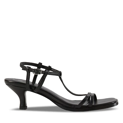 Floyd Women's Bella Heeled Sandals Black, Leather