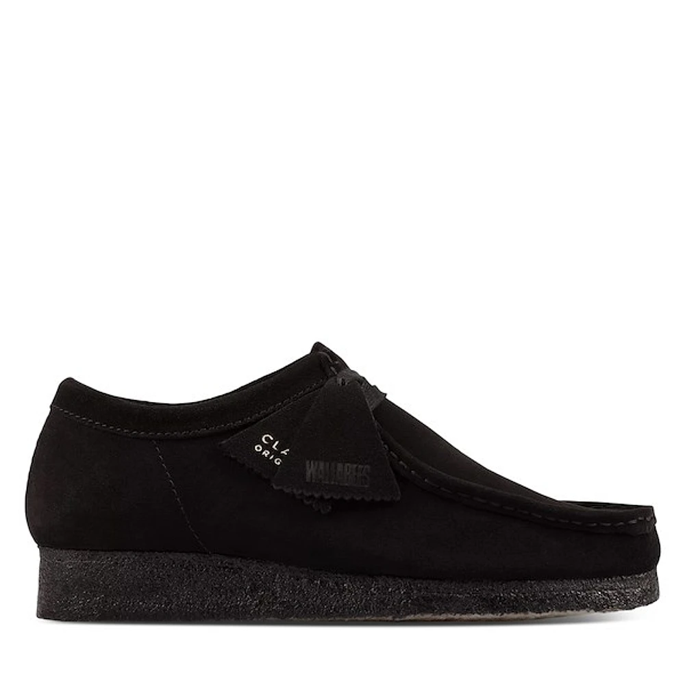 Clarks Originals Women's Wallabee Moccasin Shoes Black, Leather
