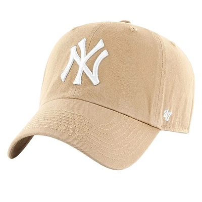 '47 Brand New York Yankees Clean Up Cap in Khaki Kaki, Cotton
