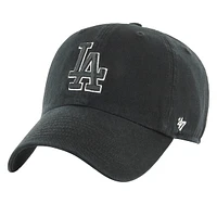 '47 Brand LA Dodgers Clean Up Cap in Black, Cotton