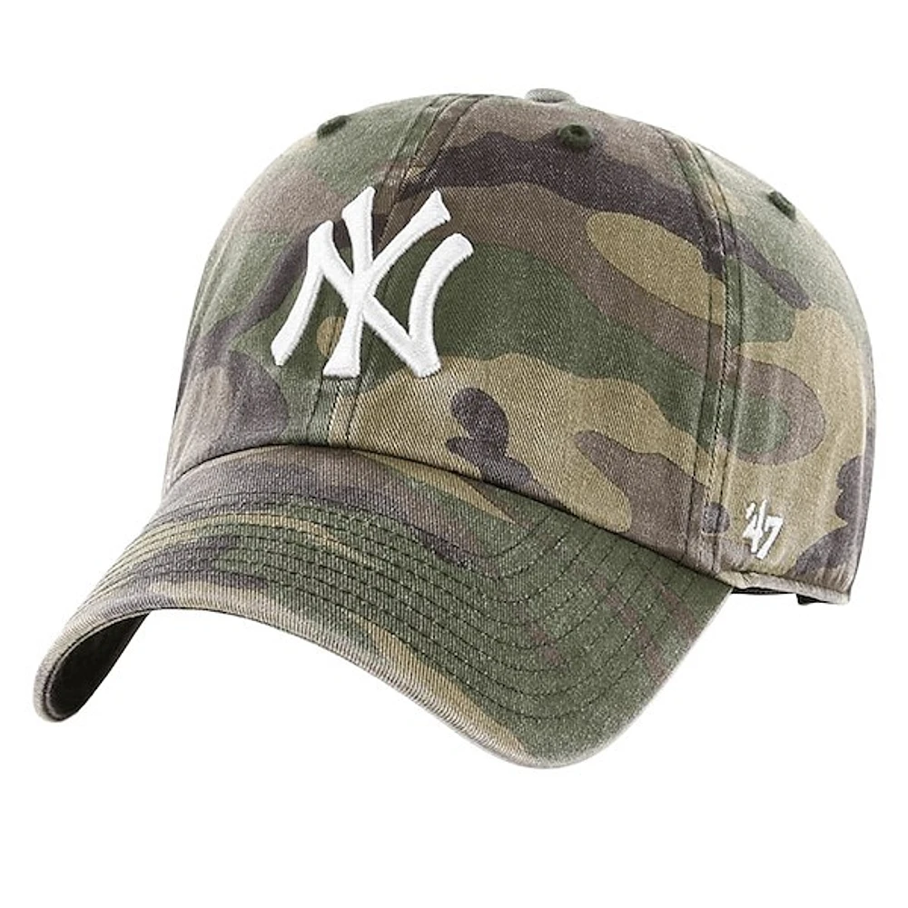'47 Brand New York Yankees Clean Up Cap in Green Moyen, Cotton