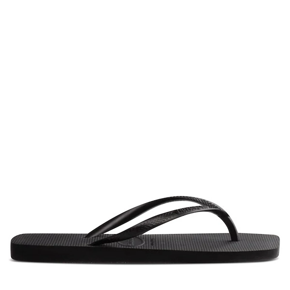 Havaianas Women's Slim Square Flip Flops Black, / EU Rubber