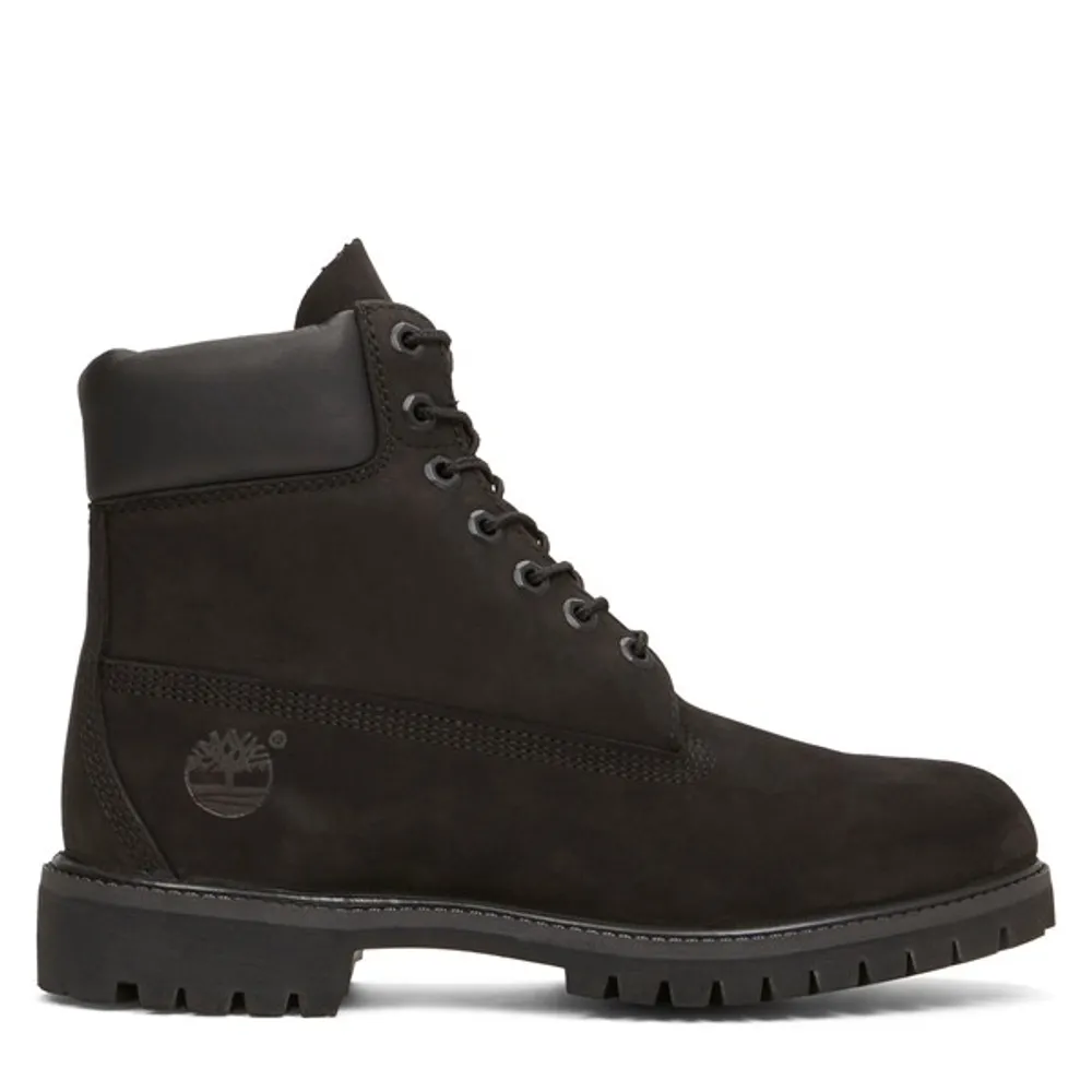 Timberland Men's 6-Inch Premium Waterproof Boots Black Nubuck, Leather