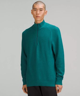 Textured Knit Half-Zip Sweater | Men's Hoodies & Sweatshirts