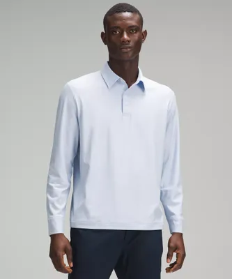 Oversized-Fit Long-Sleeve Polo Shirt | Men's Short Sleeve Shirts & Tee's