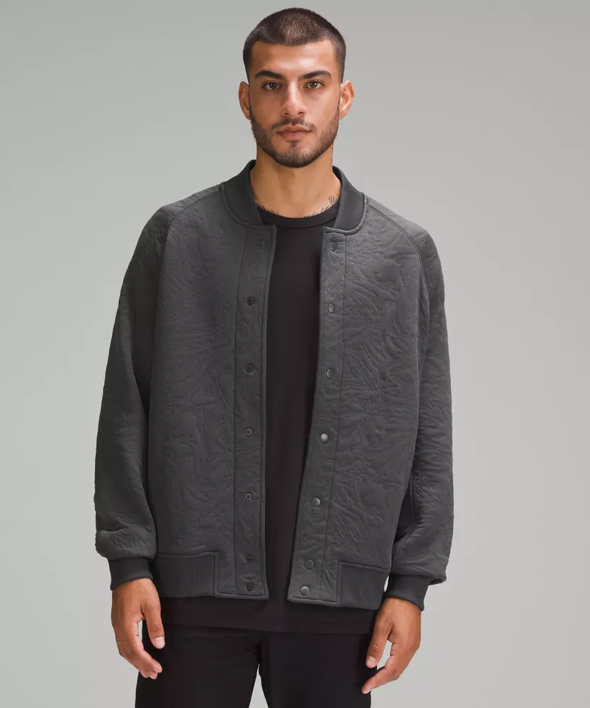 Away from Home Knit Jacquard Bomber Jacket