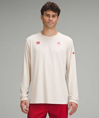 Team Canada lululemon Fundamental Jacquard Long-Sleeve Shirt *COC Logo | Men's Long Sleeve Shirts