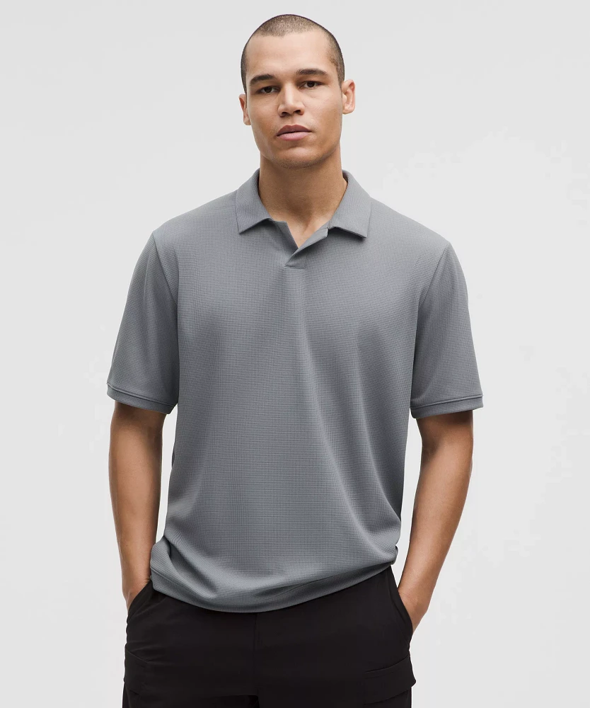 Textured Mesh Short-Sleeve Polo Shirt | Men's Short Sleeve Shirts & Tee's