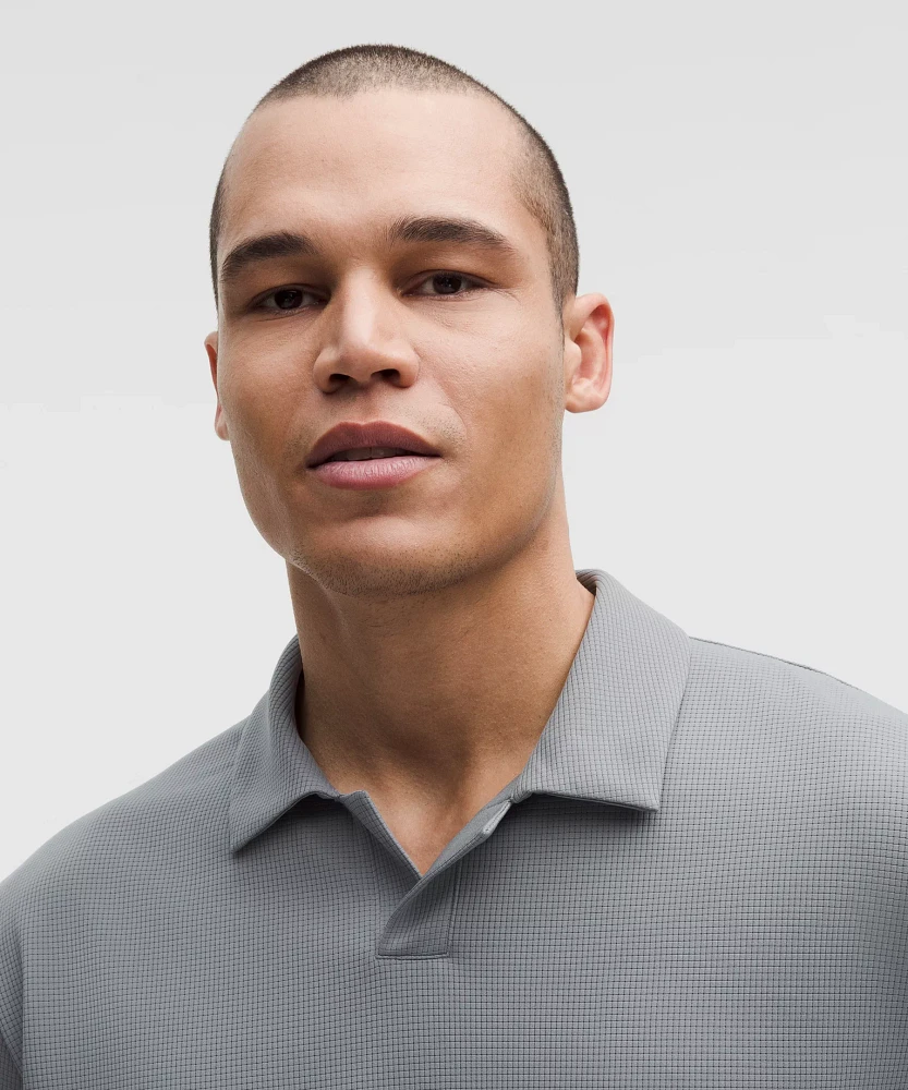 Textured Mesh Short-Sleeve Polo Shirt | Men's Short Sleeve Shirts & Tee's