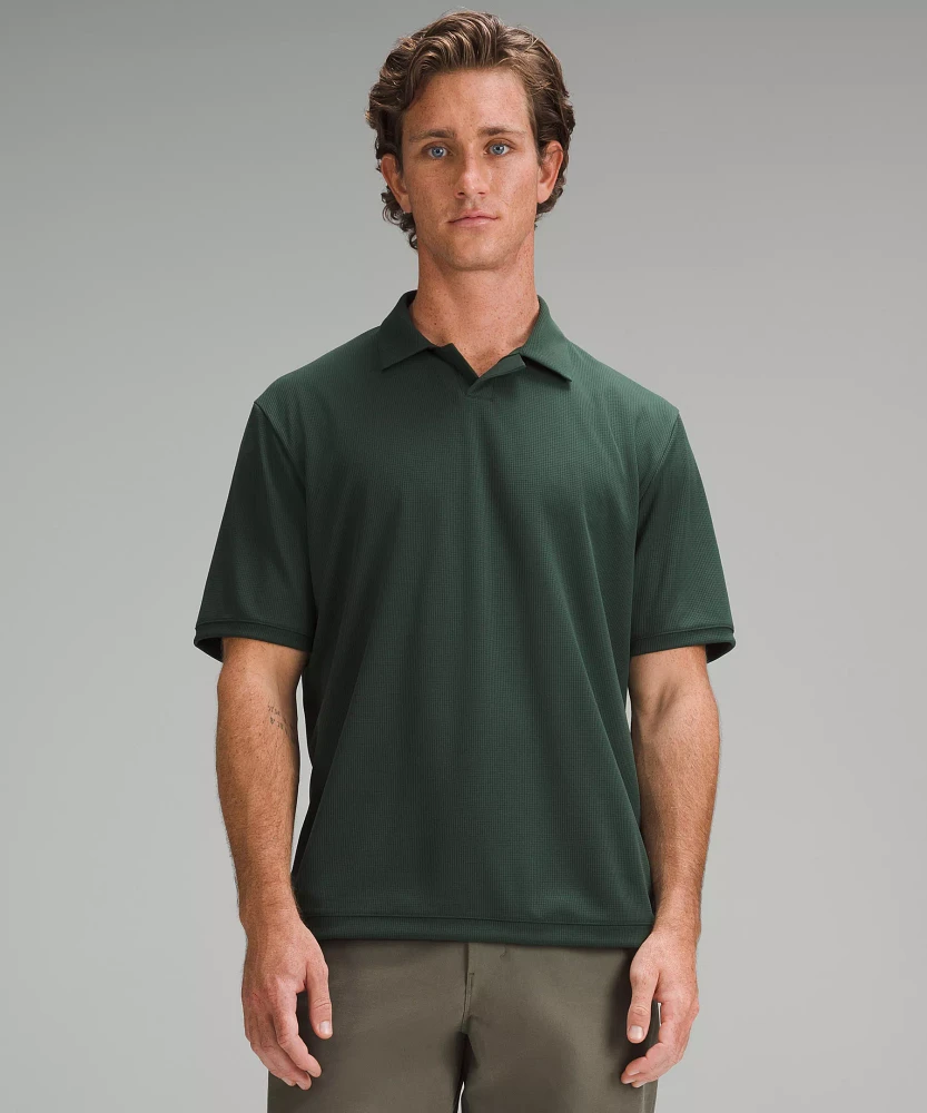 Textured Mesh Short-Sleeve Polo Shirt | Men's Short Sleeve Shirts & Tee's