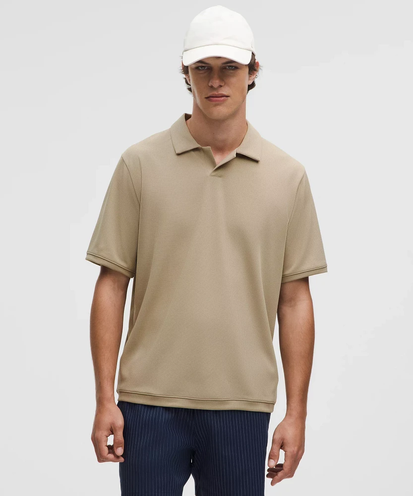 Textured Mesh Short-Sleeve Polo Shirt | Men's Short Sleeve Shirts & Tee's