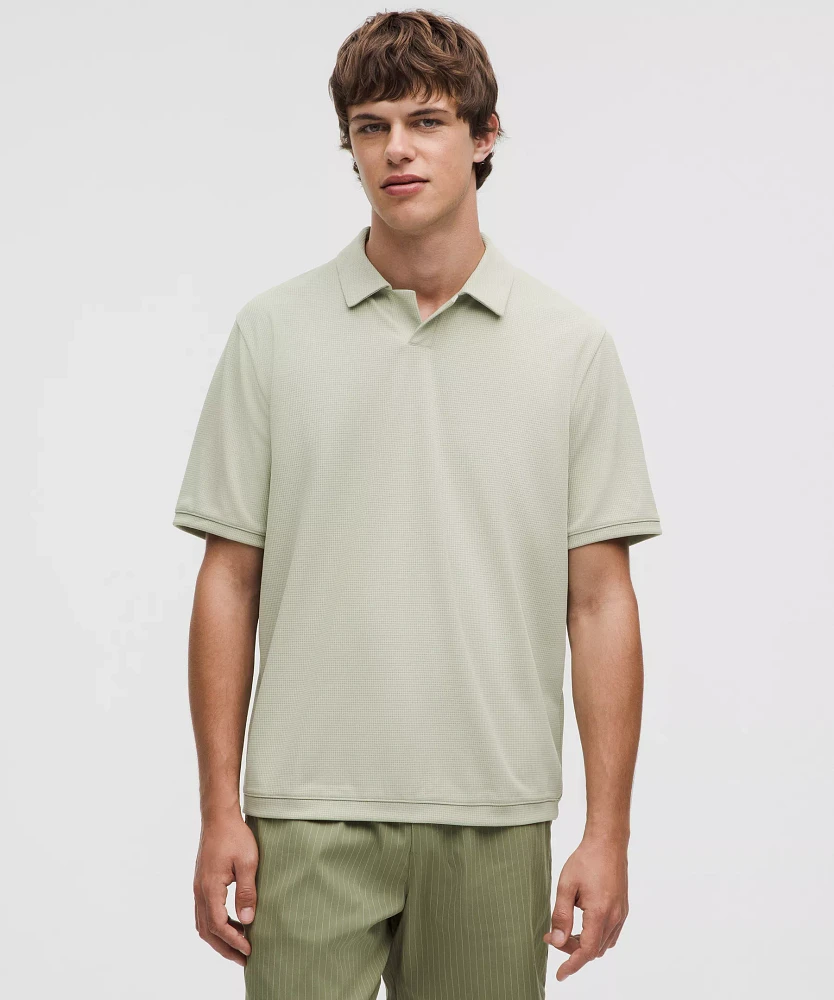Textured Mesh Short-Sleeve Polo Shirt | Men's Shirts