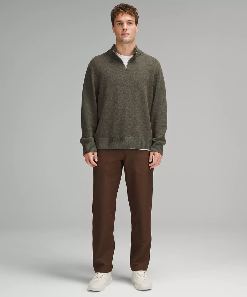 Relaxed-Fit Half-Zip Knit Sweater | Men's Sweaters