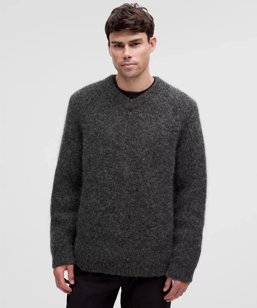 Men's Alpaca Wool-Blend V-Neck Sweater | Sweaters