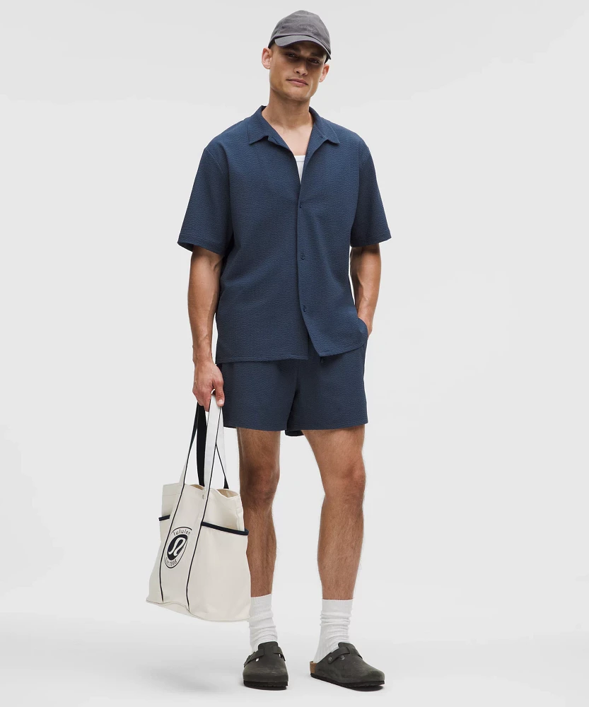 Textured Camp Collar Short-Sleeve Shirt | Men's Button Down & Dress Shirts
