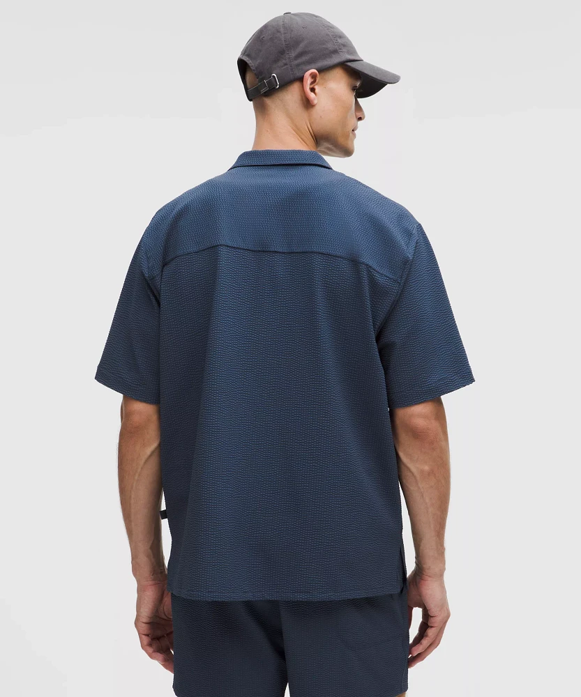 Textured Camp Collar Short-Sleeve Shirt | Men's Button Down & Dress Shirts