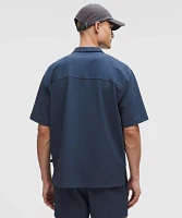 Textured Camp Collar Short-Sleeve Shirt | Men's Button Down & Dress Shirts