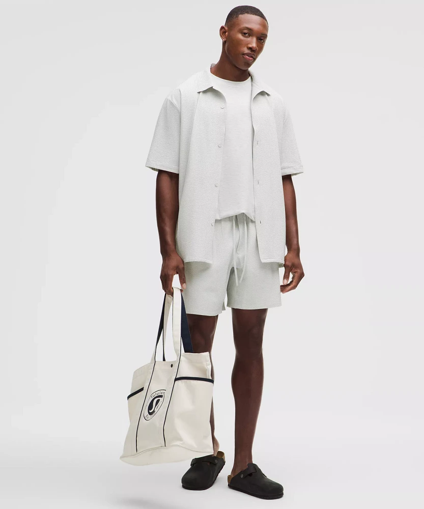Textured Camp Collar Short-Sleeve Shirt | Men's Button Down & Dress Shirts