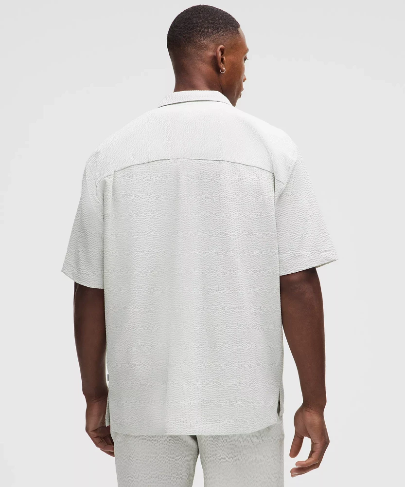 Textured Camp Collar Short-Sleeve Shirt | Men's Button Down & Dress Shirts