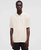 Cotton-Blend Open-Knit Button Up | Men's Down & Dress Shirts