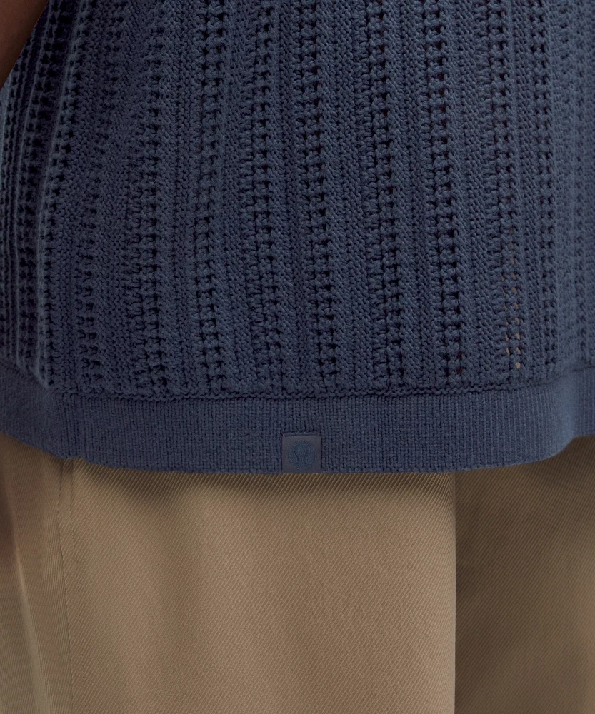 Cotton-Blend Open-Knit Button Up | Men's Down & Dress Shirts