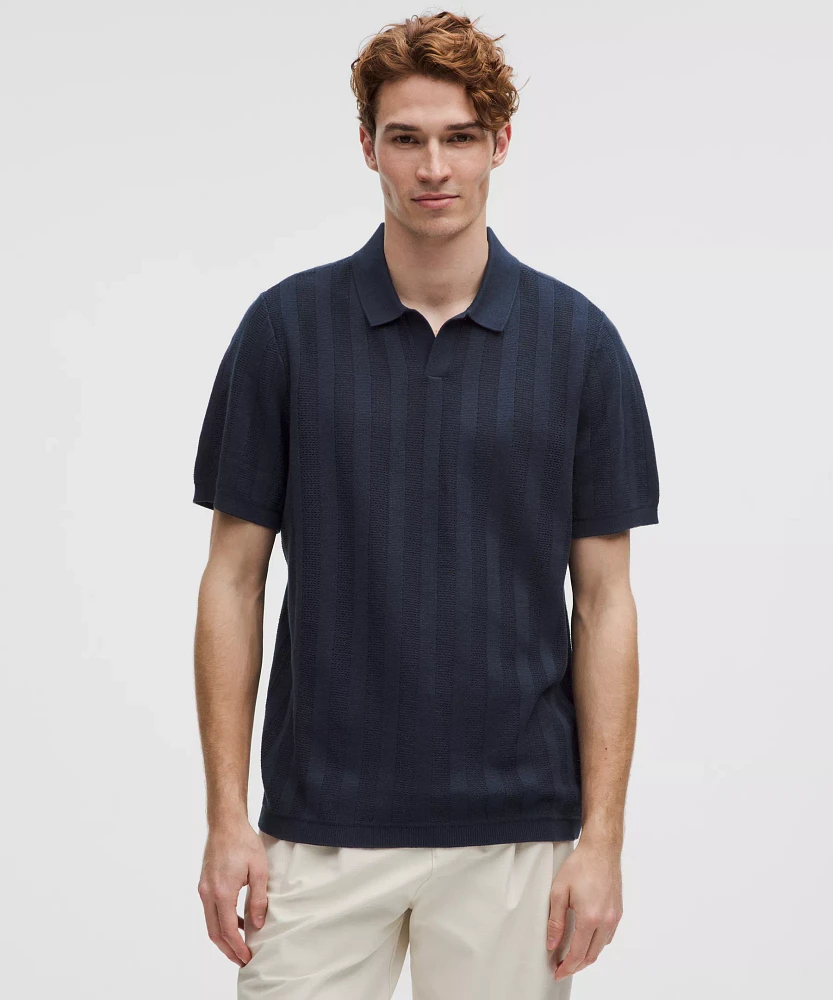 Cotton-Blend Short-Sleeve Polo | Men's Shirts