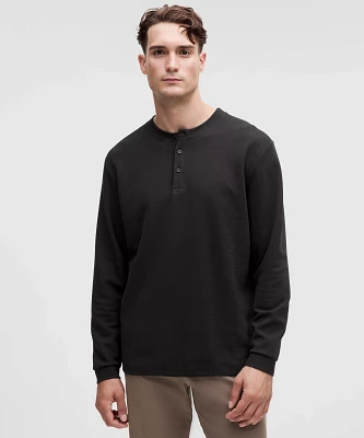 Heavyweight Cotton Textured Henley | Men's Long Sleeve Shirts