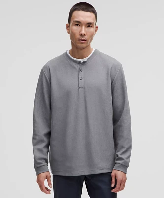Heavyweight Cotton Textured Henley | Men's Long Sleeve Shirts