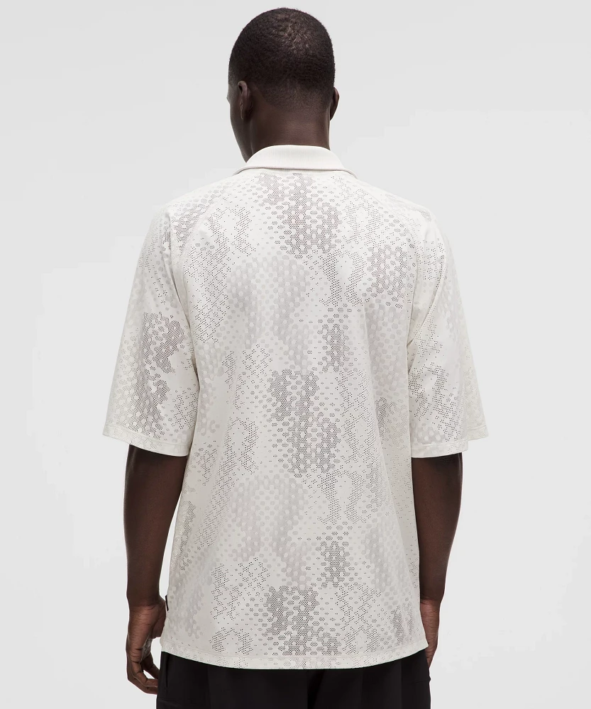 Men's Jacquard-Mesh Short-Sleeve Shirt *SLNSH Collection | Button Down & Dress Shirts