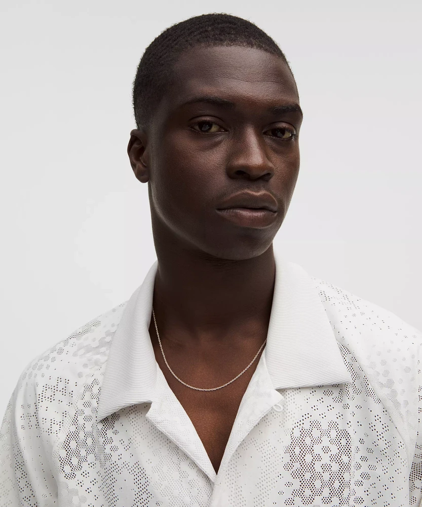 Men's Jacquard-Mesh Short-Sleeve Shirt *SLNSH Collection | Button Down & Dress Shirts