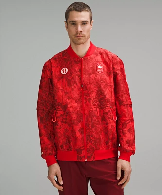 Team Canada Men's Vented Jacquard Bomber Jacket *COC Logo | Coats & Jackets