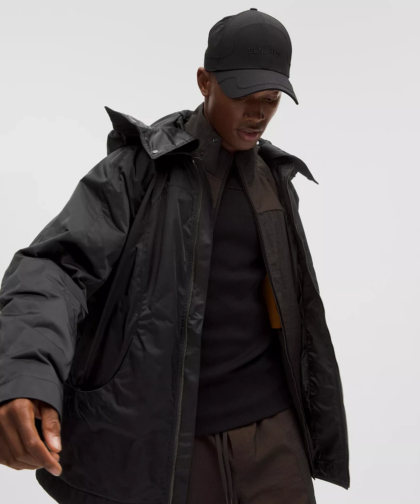 Taffeta Removable-Hood Collared Jacket *SLNSH Collection | Men's Coats & Jackets