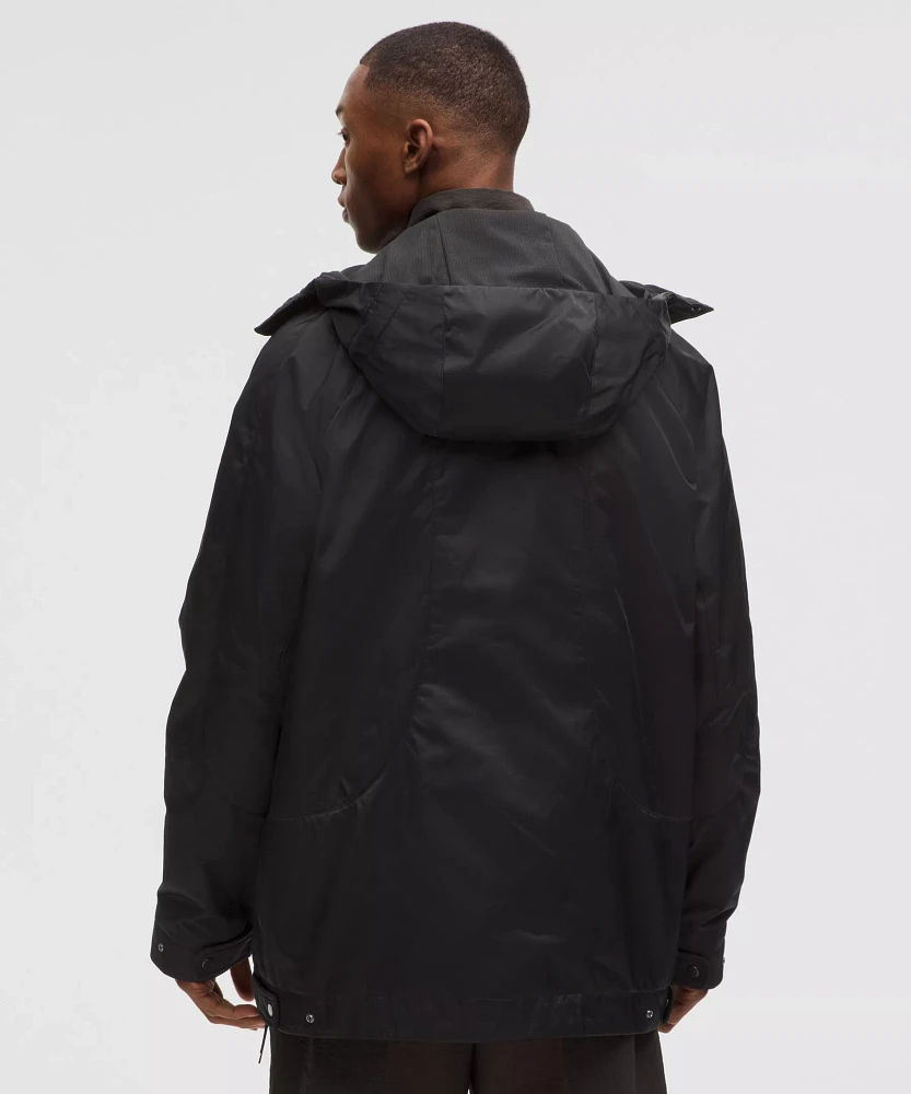 Taffeta Removable-Hood Collared Jacket *SLNSH Collection | Men's Coats & Jackets