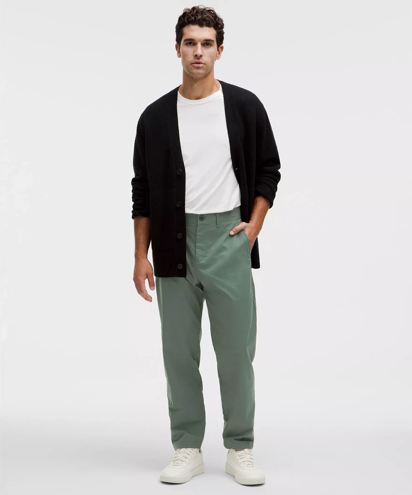 Relaxed-Tapered Smooth Twill Trouser *Cropped | Men's Trousers