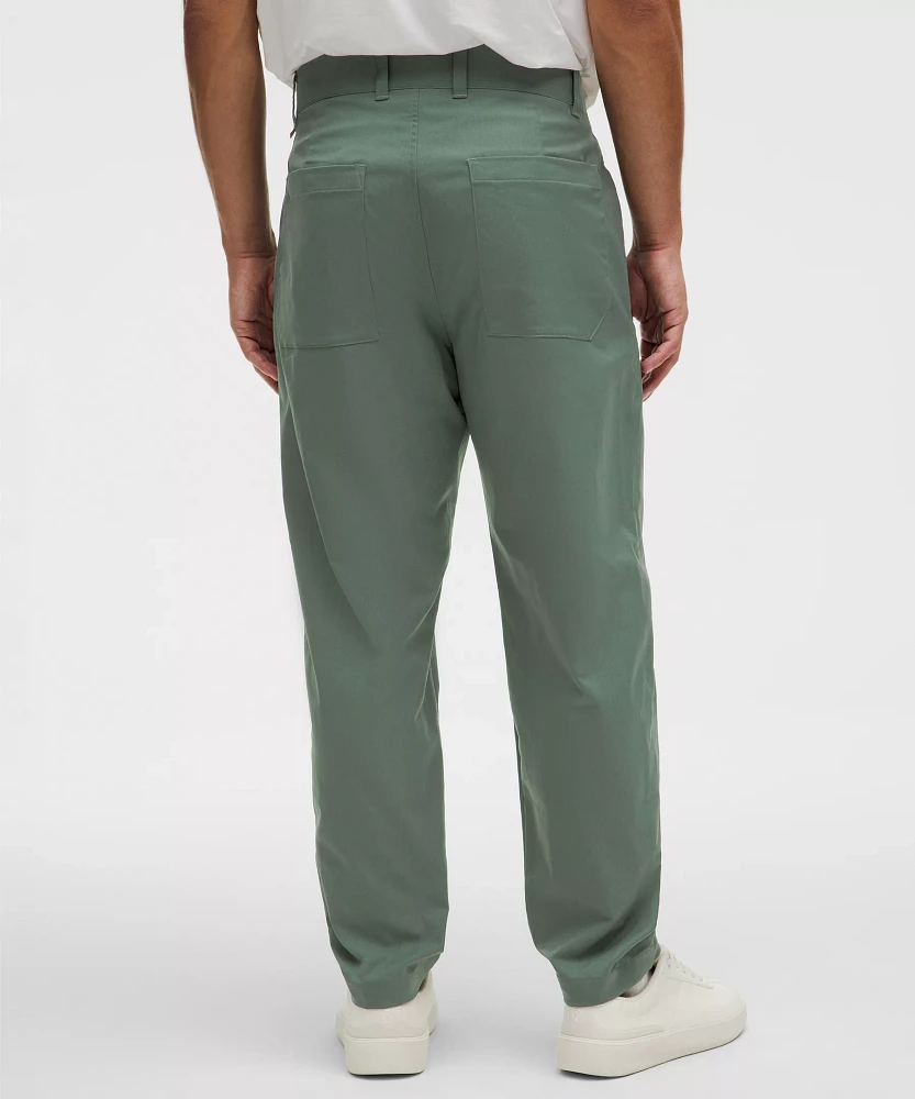 Relaxed-Tapered Smooth Twill Trouser *Cropped | Men's Trousers