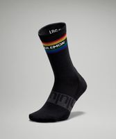 Men's Daily Stride Crew Sock Stripe lululemon *Wordmark | Socks