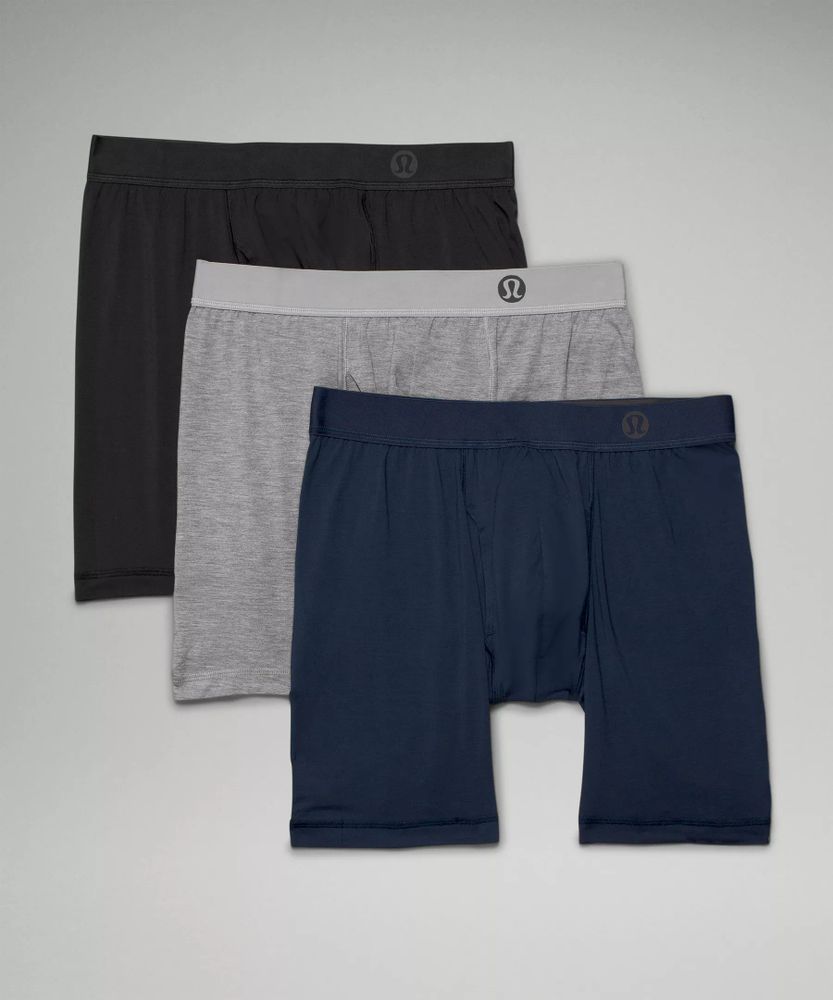 Lululemon athletica Always Motion Long Boxer with Fly 7 *3 Pack, Men's  Underwear