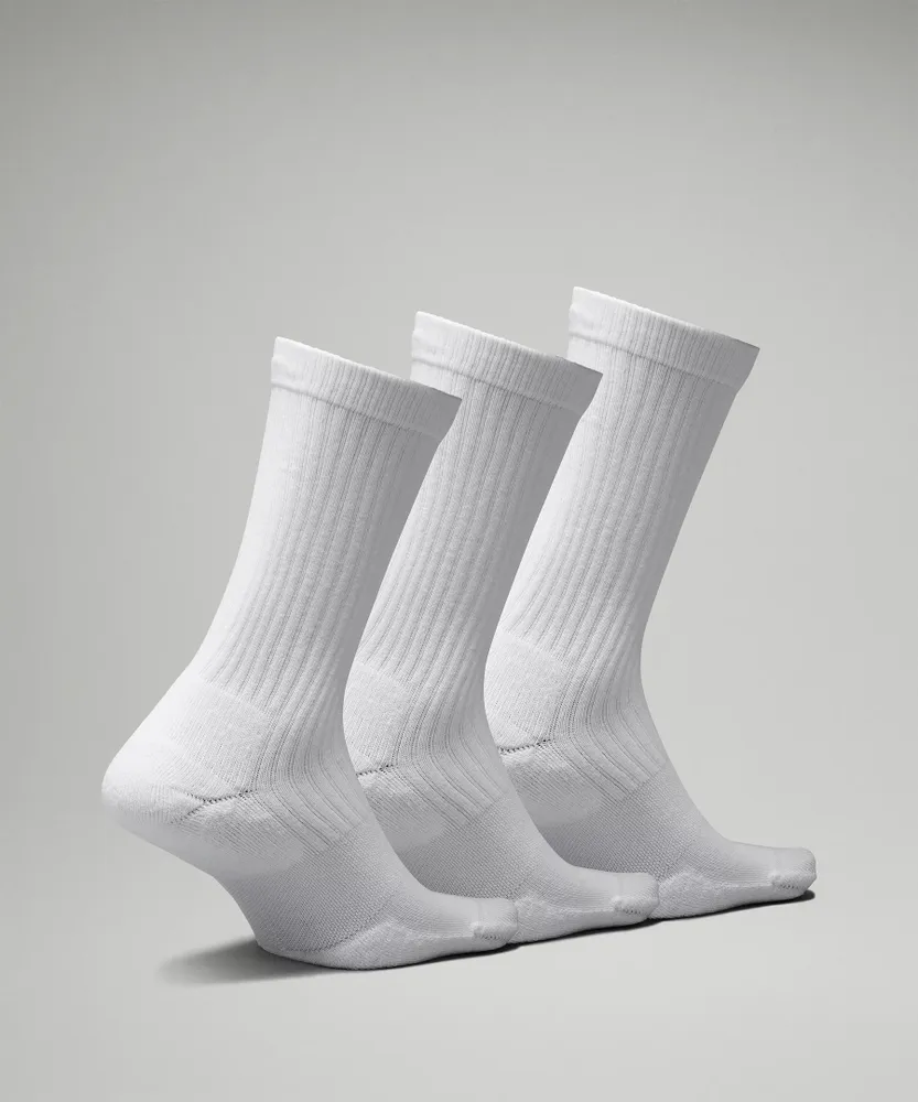 Men's Daily Stride Ribbed Comfort Crew Socks *3 Pack |