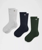 Men's Daily Stride Ribbed Comfort Crew Socks *3 Pack |