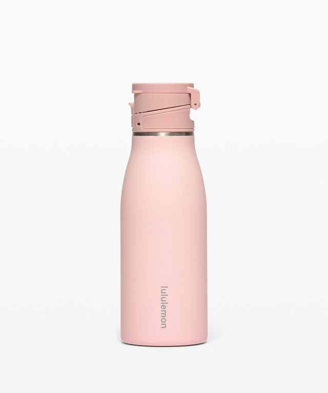 Lululemon LOVE Glass Water Bottle Pink 18oz Silicon - Depop