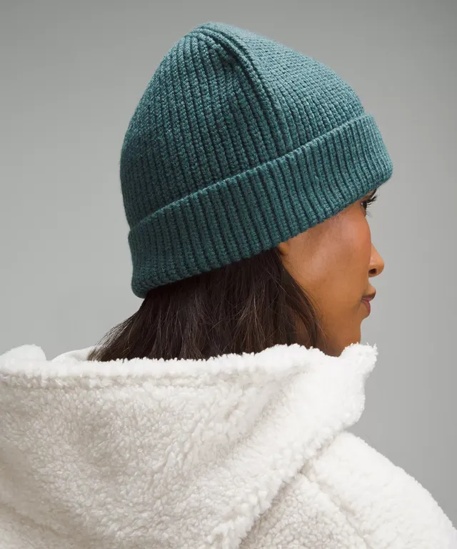 Lululemon Bubble Knit Pom Beanie - Heathered Raw Linen - lulu fanatics