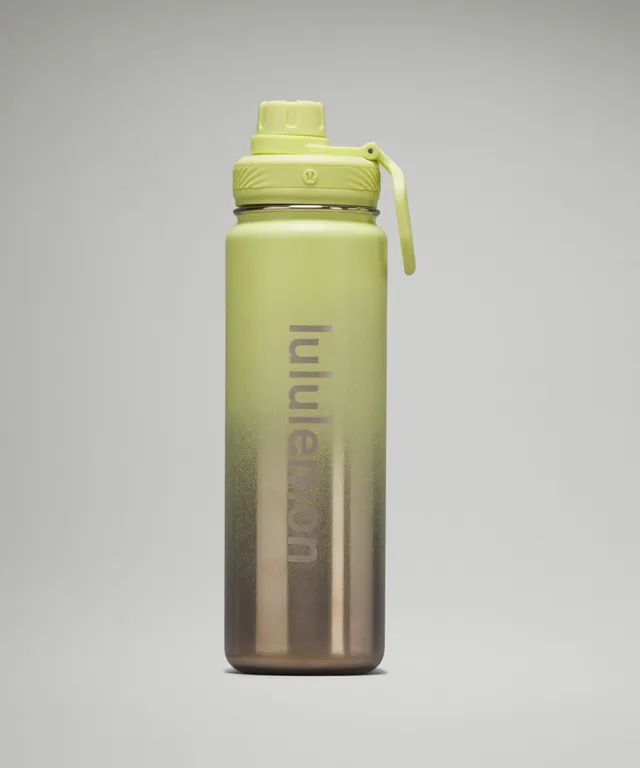 Lululemon Back To Life Steel Insulated Sport Water Bottle 24oz Dewy Green  Logo