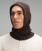 Ribbed Knit Merino Wool-Blend Balaclava | Unisex Accessories