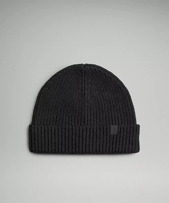 Close-Fit Wool-Blend Ribbed Knit Beanie | Unisex Hats