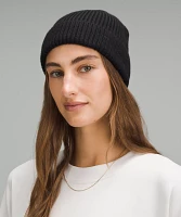 Close-Fit Wool-Blend Ribbed Knit Beanie | Unisex Hats