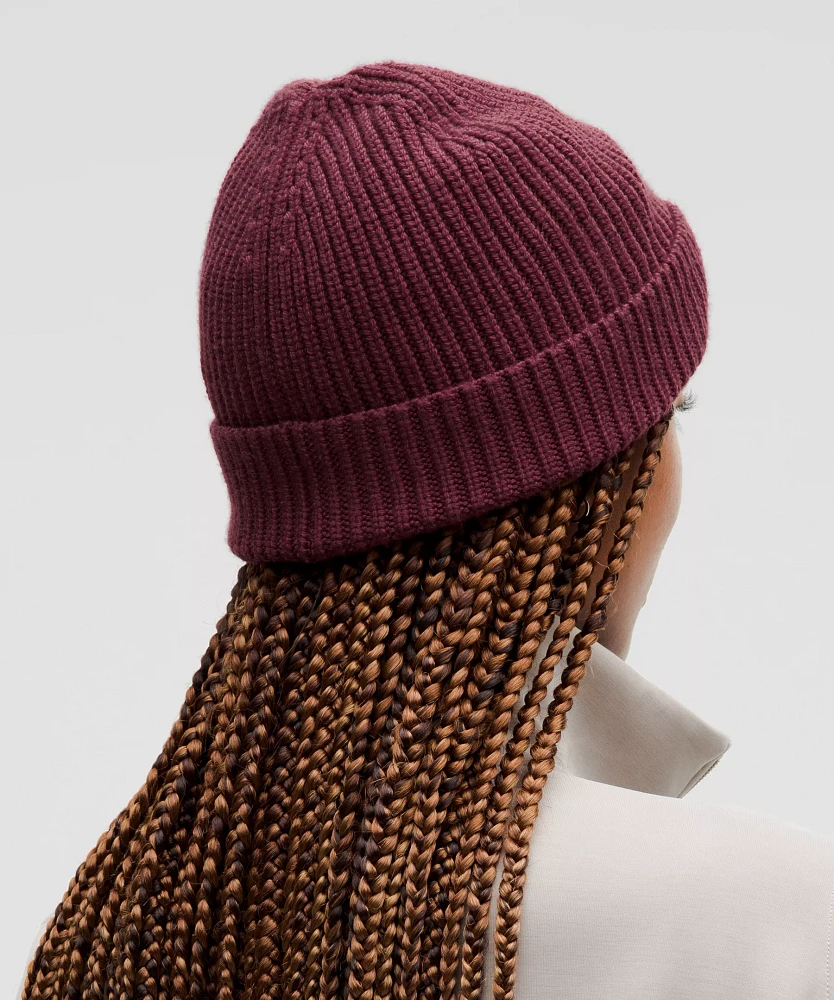 Close-Fit Wool-Blend Ribbed Knit Beanie | Unisex Hats