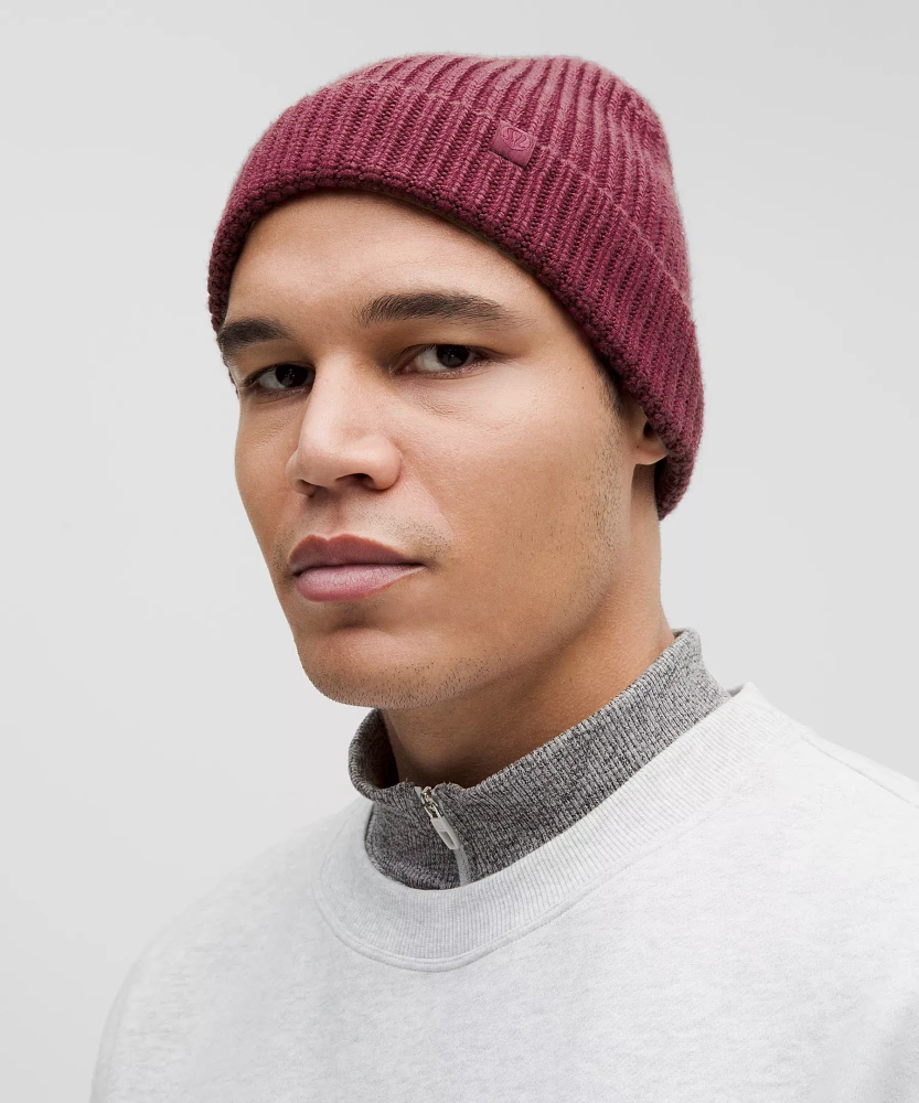 Close-Fit Wool-Blend Ribbed Knit Beanie | Unisex Hats