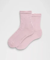 Unisex Pointelle Quarter Socks | Men's