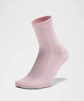 Unisex Pointelle Quarter Socks | Men's