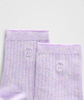 Unisex Neon Speckled Quarter Socks | Men's